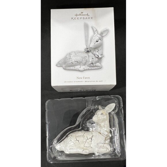2010 Hallmark Keepsake New Fawn Deer Christmas Tree Glass Ornament HM11 - Picture 4 of 6